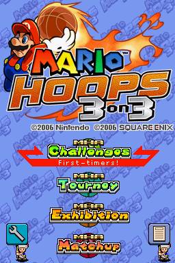 Mario Hoops 3 on 3 Title Screen